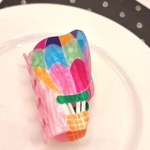 New HOT AIR BALLOON multi color hair clip claw